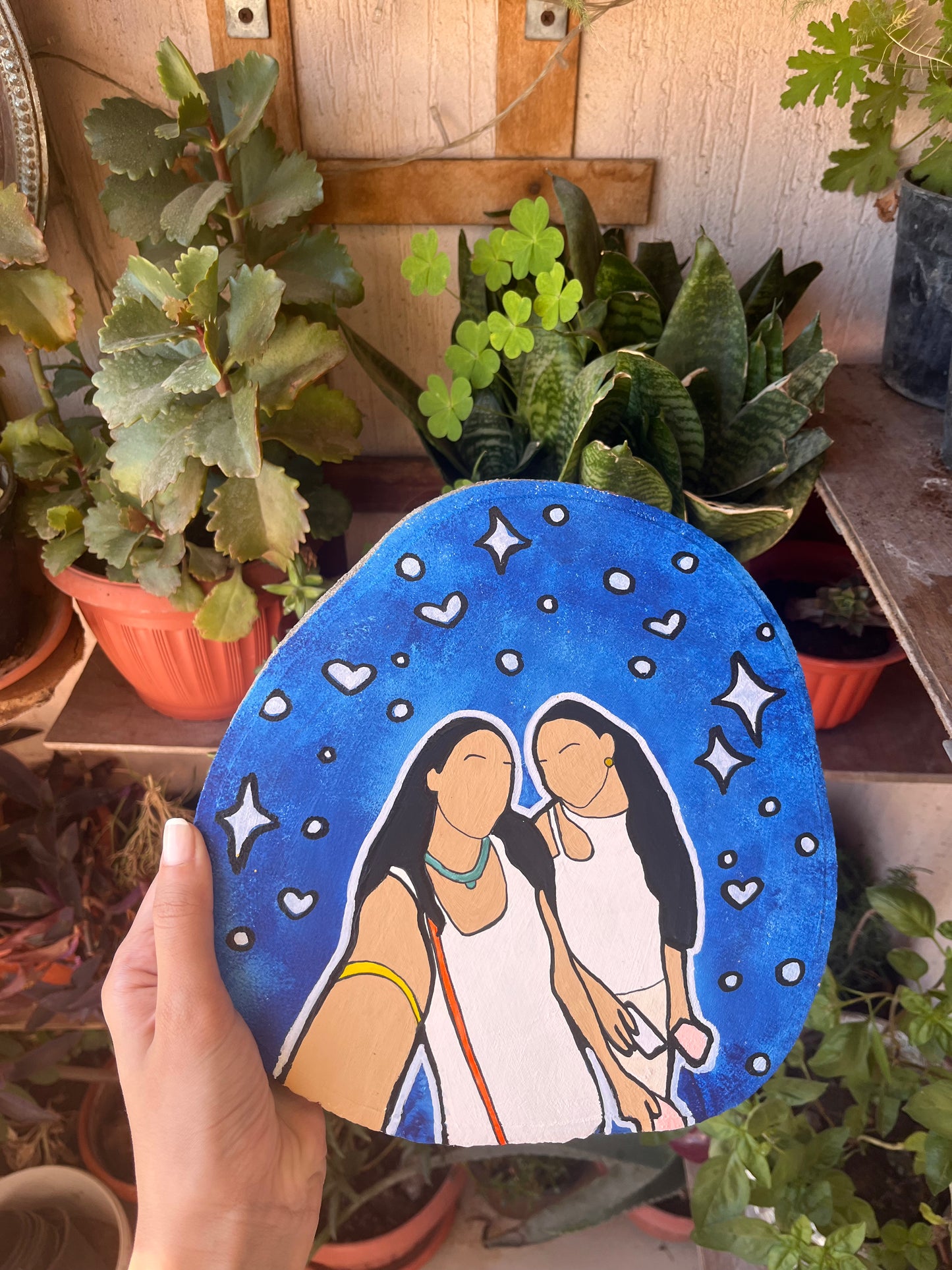 Royal Waves Wood Slice