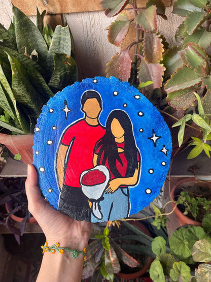 Royal Waves Wood Slice